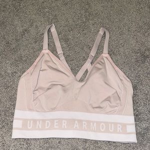 Baby pink Under Armour sports bra